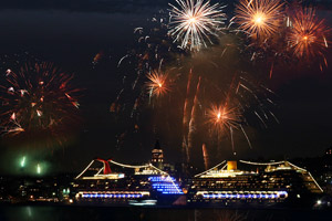 Feuerwerk im Hafen