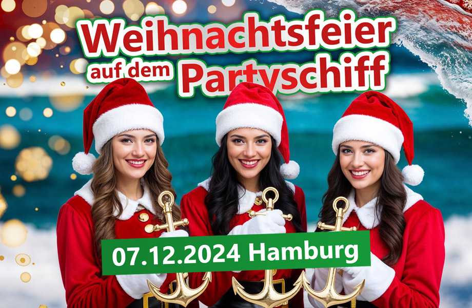 Weihnachtsfeier auf dem Partyschiff am 06.12.2025 in Hamburg