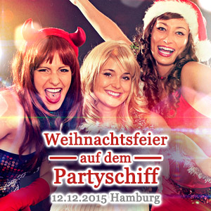 Weihnachtsfeier auf dem Partyschiff