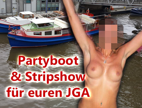 Stripperin auf Partyboot in Hamburg